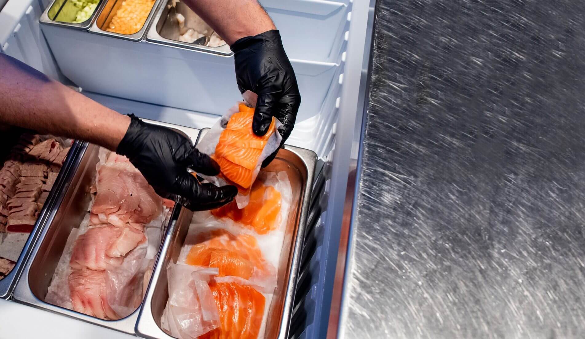 salmon in fridge